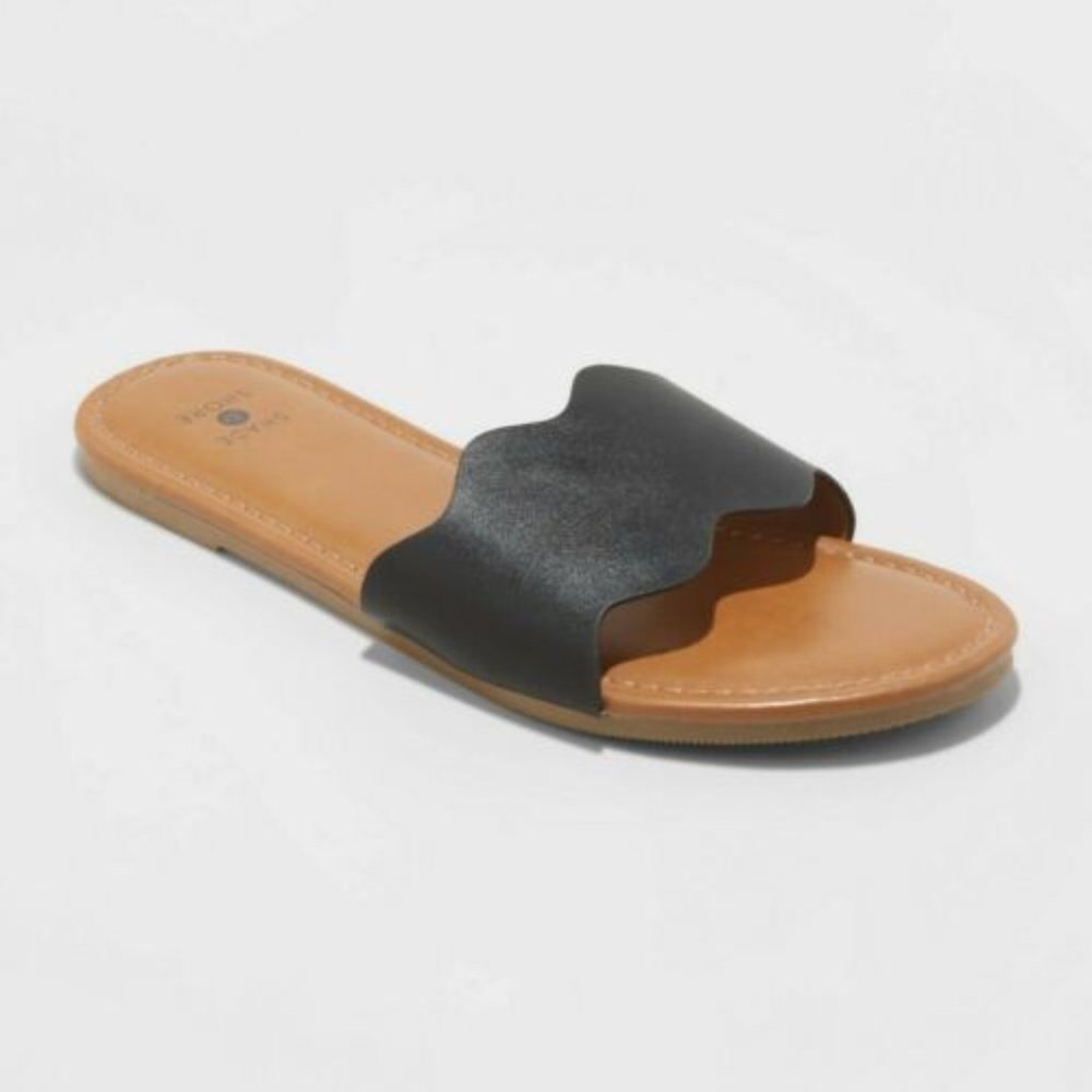 Scalloped Slide Sandals - Shade & Shore